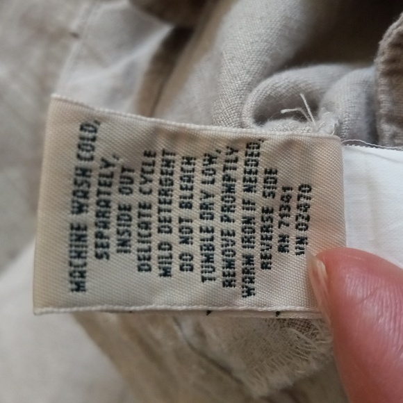 LLBean 💯 % Linen Cropped  Pants. Size 8 - Picture 7 of 8